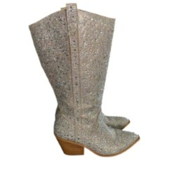 Hey Girl by Corkys Glitzy Rhinestone Western Boots 10 - Picture 2 of 8